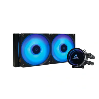 COOLER Chieftec "Iceberg 240 RGB", skt. Intel si AMD, racire cu lichid, 2 x 120mm, 500 - 2200 RPM, iluminare RGB - infinity mirror cooling block, ventilatoare RGB, negru "CLC-240RGB"