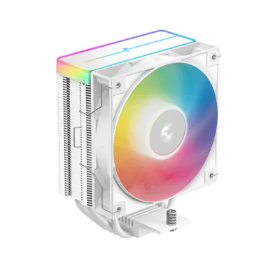 Cooler Procesor DEEPCOOL AG400 ARGB V2 ALB, marime heatsink 120x92x150mm, un ventilator ARGB, viteza ventilator 500-2100 RPM +/- 10%, Airflow: 75.89 CFM, Suport AMD: AM4/AM5, suport INTEL: LGA 1700/1200/1151/1150/1155, nivel de zgomot: 31.6 dBA