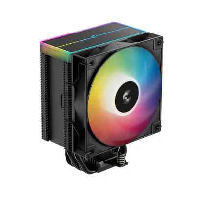 Cooler Procesor DEEPCOOL AG500 ARGB V2 NEGRU, marime heatsink 120x92x150mm, un ventilator ARGB, viteza ventilator 500-2100 RPM +/- 10%, Airflow: 75.89 CFM, Suport AMD: AM4/AM5, suport INTEL: LGA 1700/1200/1151/1150/1155, nivel de zgomot: 31.6 dBA