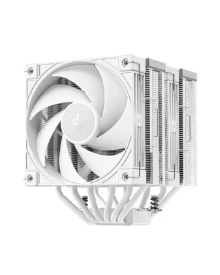 COOLER DeepCool "AK620 G2 WH" skt. Intel si AMD, racire cu aer, vent. 2 x 120mm, 2000 rpm, 6 heatpipes, inaltime 159mm, top cover lemn, alb,"R-AK620G2-WHNNMN-GJD"
