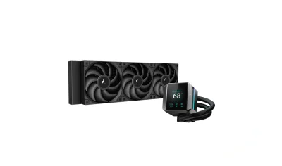 Cooler DeepCool "Mystique 360", racire cu lichid, compatibil Intel si AMD, ventilator 3x 120mm 2150rpm,LED RGB adresabil,ecran LCD 2.8" customizabil,negru "R-LX750-BKDSNMP-G-1"