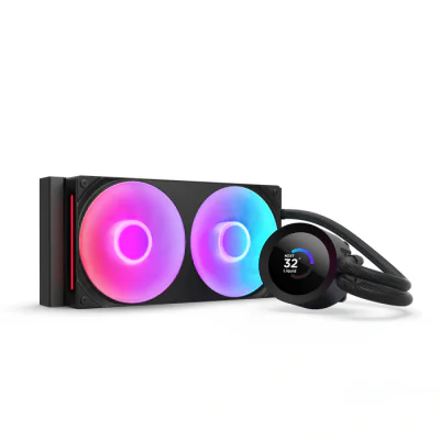 Cooler Lichid NZXT Kraken Plus 240 RGB, AIO 240mm, pompa cu ecran LCD, Intel/ AMD, Negru "RL-KR240-B2"