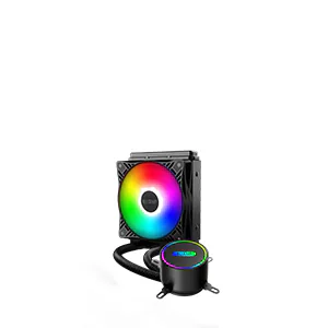 COOLER PCCooler "DA120 ARGB BK", skt. Intel si AMD, racire cu lichid, 120mm, 400 - 1800 RPM, iluminare RGB adresabil, afisaj LCD, negru "DA120 ARGB BK-C"