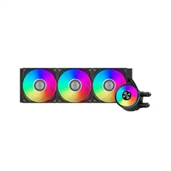 COOLER PCCooler "DA360 ARGB", skt. Intel si AMD, racire cu lichid, 3 x 120mm, 400 - 1800 RPM, iluminare RGB adresabil, afisaj LCD, negru "DA360 ARGB BK"