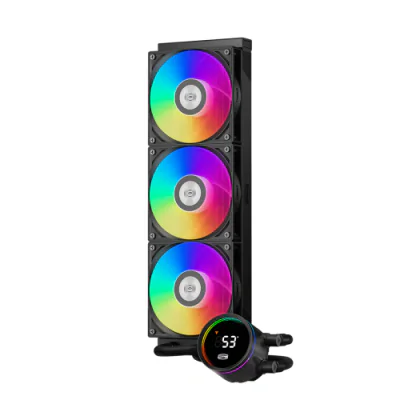 COOLER PCCooler "DA360 Pro ARGB Digital", skt. Intel si AMD, racire cu lichid, 3 x 120mm, 500 - 2200 RPM, iluminare RGB adresabil, afisaj digital, negru "DA360 Pro ARGB Digital BK"