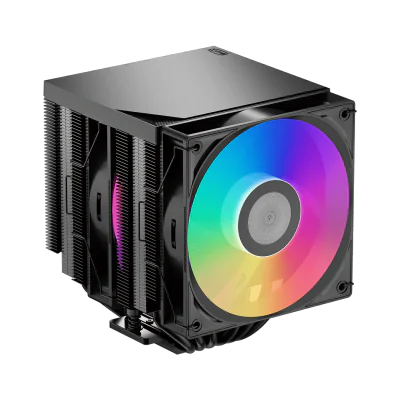 COOLER PCCooler "RT620 Pro TC ARGB" skt. Intel si AMD, racire cu aer, vent. 2 x 120mm, 500 - 2200 rpm, 6 heatpipes, inaltime 158mm, iluminare ARGB,"RT620Pro TC ARGB BK"