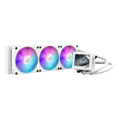 Cooler Procesor ASUS ROG RYUJIN III 360 ARGB EXTREME ALB, marime radiator 399.5mm, 3 ventilatoare ARGB, Viteza ventilatoare 2800 RPM +/- 10%, Viteza pompa: 5100 +/- 10%, Suport AMD: AM4, AM5, suport INTEL: LGA 115x/1200/1700/1851, Airflow: 89.73 CFM,
