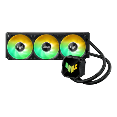 Cooler Procesor ASUS TUF GAMING LC III 360 ARGB NEGRU, marime radiator 397mm, 3x120mm, viteza ventilatoare 650-2600 RPM +/- 10%, Suport AMD: AM5 AM4, suport INTEL: LGA 1851/1700/1200