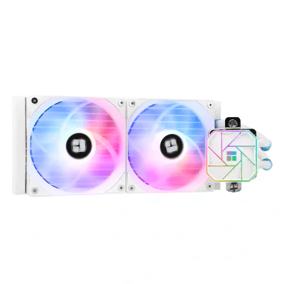 COOLER Thermalright "Aqua Elite 240 White Argb V3", skt. LGA1851, LGA 1700, AM4, AM5, racire cu lichid, 2 x 120mm, 1500 RPM, ARGB adresabil, alb "Aqua Elite 240 White Argb V3"