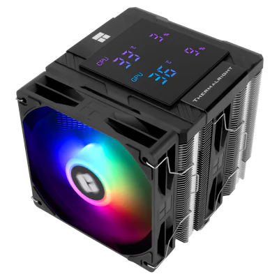 COOLER Thermalright "Peerless Assassin 120 Digital", skt. Intel si AMD, racire cu aer, vent. 2 x 120mm (TL-C12C-X28-S V2), 1850 rpm, 6 heatpipes, H 162mm, ARGB, negru, "Peerless Assassin 120 Digital Black Argb"