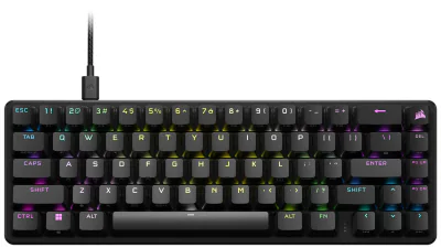 CORSAIR K65 PRO MINI RGB 65% mecanica, negru  Full Key (NKRO) with 100% Anti-Ghosting Supported in iCUE Profiles up to 50 Wired Connectivity USB 3.0 or 3.1 Type-A
