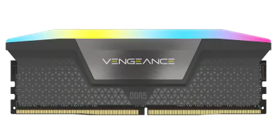 Corsair Memorie DDR5, 16GB, 5600MT/s, C40, 1.25V, AMD/Intel, Gri, RGB, VENGEANCE "CMH16GX5M1B5600Z40"