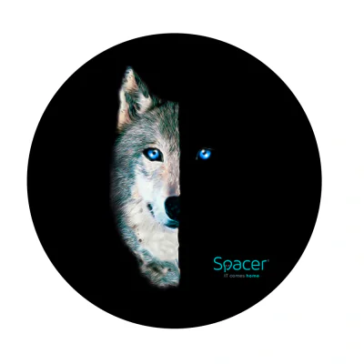 Covor pentru scaun gaming SPACER, protectie parchet, cauciuc si material textil, 1200 x 3mm, rotund, CYBORG 46501473 "SPFP-CYBORG-120"