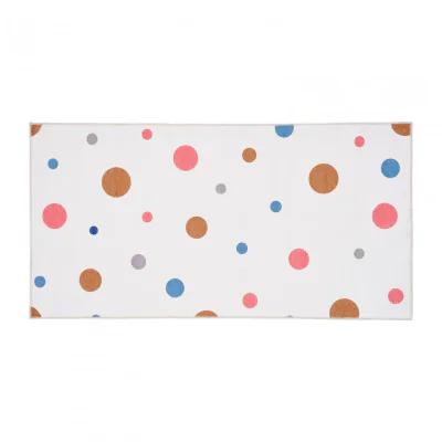 Covor printat, BUBBLE 70x140 cm, lavabil cu spate antialunecare, inaltime fir 3mm
