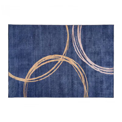 Covor printat, CIRCLE  160x230 cm, lavabil cu spate antialunecare, inaltime fir 3mm