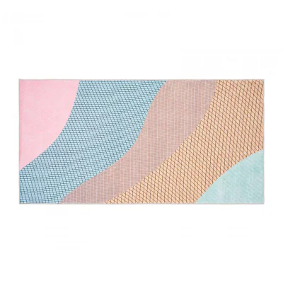 Covor printat, RAINBOW 70x140 cm, lavabil cu spate antialunecare, inaltime fir 3mm