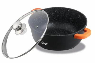 CRATITA ALUMINIU TURNAT+CAPAC,16x7.5 CM, 1.2 L, DARK LINE,COOKING  BY HEINNER