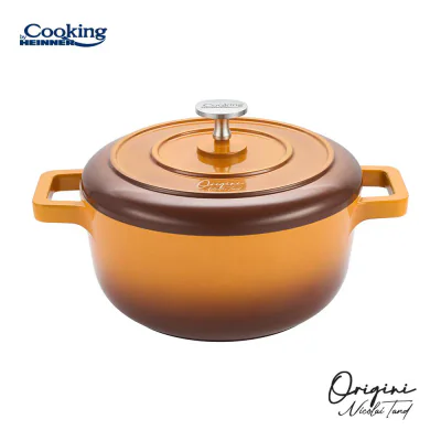 CRATITA ALUMINIU TURNAT + CAPAC 20x10 CM, 2.4L, NICOLAI TAND, ORIGINI, COOKING BY HEINNER