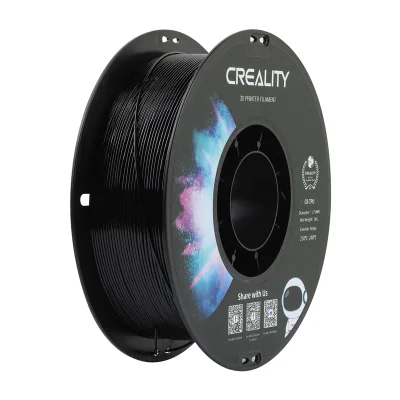 CREALITY CR-TPU 3D Printer Filament, Black, Glossy, 1kg, elastic,rezistent UV, Printing temperature: 210-240, Filament diameter: 1.75mm, Size of filament wheel: Diameter 200mm, height 66mm, hole diameter 56mm. Utilizare: pana la 6 luni de la deschide