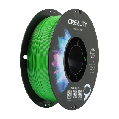 CREALITY CR-TPU 3D Printer Filament, Green, 1kg, elastic,rezistent UV, Printing temperature: 210-240, Filament diameter: 1.75mm, Size of filament wheel: Diameter 200mm, height 66mm, hole diameter 56mm. Utilizare: pana la 6 luni de la deschiderea amba