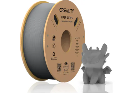 CREALITY HYPER PLA 3D Printer Filament, Grey, Temperatura printare: 200-220 grade celsius, Diametru filament: 1.75mm, Tensile strength: 52.99MPa, Bending strenght:92.38Mpa Dimensiuni rola filament: Diametru 200mm, inaltime 70mm, gaura centrala 56mm, 
