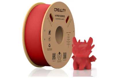 CREALITY HYPER PLA 3D Printer Filament, Red, Temperatura printare: 200-220 grade celsius, Diametru filament: 1.75mm, Tensile strength: 52.99MPa, Bending strenght:92.38Mpa Dimensiuni rola filament: Diametru 200mm, inaltime 70mm, gaura centrala 56mm, v