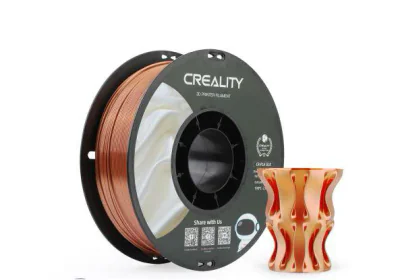 CREALITY PLA 3D Printer Filament, CR-SILK RED COPPER , Printing temperature: 190-220, Filament diameter: 1.75mm, Tensile strength: 60MPa, Size of filament wheel: Diameter 200mm, height 66mm, hole diameter 56mm. Utilizare: pana la 6 luni de la deschid