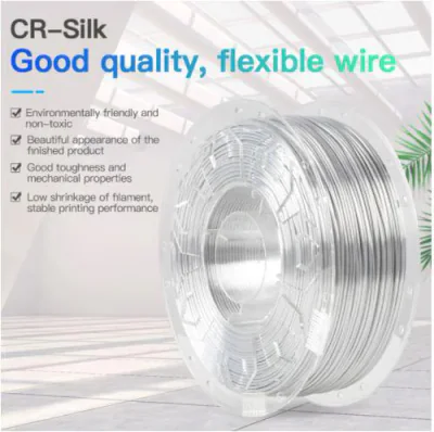 CREALITY PLA 3D Printer Filament, silk white, Printing temperature: 190-220, Filament diameter: 1.75mm, Tensile strength: 60MPa, Size of filament wheel: Diameter 200mm, height 66mm, hole diameter 56mm. Utilizare: pana la 6 luni de la deschiderea amba