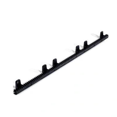 Cremaliera din teflon cu insertie metalica Motorline CRM5; Dimensiune: 1 m; Greutate suportata: 500 Kg;Montaj: prindere in 6 puncte; Material: teflon cu insertie metalica