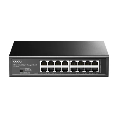 Cudy 16-Port Gigabit Easy-Managed Switch, GS1016E 1.0, Managed, L2, Gigabit Ethernet (10/100/1000), Rack mounting
