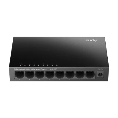 Cudy 8-Port Gigabit Easy-Managed Switch, GS108E 1.0, Managed, L2, Gigabit Ethernet (10/100/1000), Wall mountable