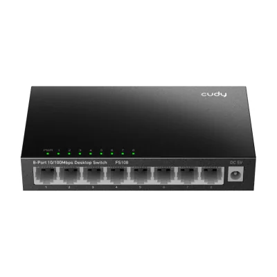 Cudy FS108, Unmanaged, Fast Ethernet (10/100)