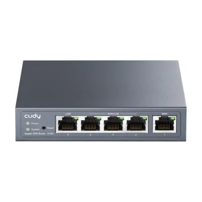 Cudy Gigabit Multi-WAN VPN Router, Ethernet WAN, Fast Ethernet, Gigabit Ethernet, Grey