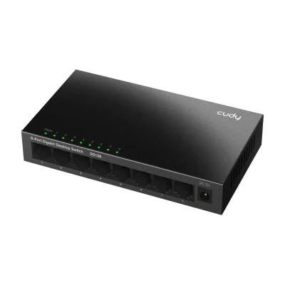Cudy GS108, Unmanaged, Gigabit Ethernet (10/100/1000), Full duplex