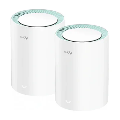 Cudy M1300 2-PACK, White, Internal, Mesh system, Status, System, Omni-directional, 160 m²