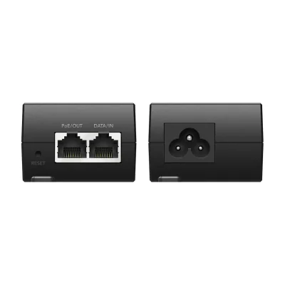 Cudy POE200, Gigabit Ethernet, 10,100,1000 Mbit/s, 10/100/1000, IEEE 802.3af, IEEE 802.3at, Cat5e, Black
