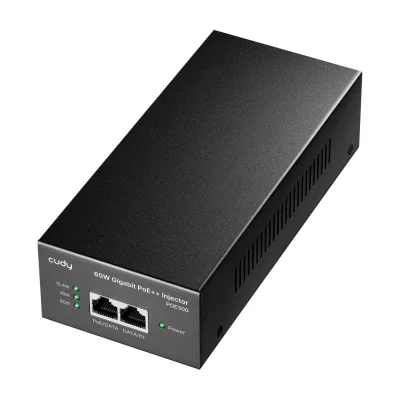 Cudy POE300, Gigabit Ethernet, 10,100,1000 Mbit/s, 10/100/1000, IEEE 802.3af, IEEE 802.3at, Black, Power