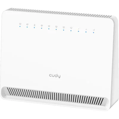 CUDY Router WiFi AC1200 4G LTE Cat 6 Gigabit, 4x porturi RJ45 10/100/1000M, Sloturi Dual Nano SIM, Chipset Qualcomm,build-in 4G LTE modem, 300Mbps la 2.4GHz + 867Mbps la 5GHz, Zerotier/Wireguard/OpenVPN/IPSec/L2TP/PPTP VPN, DNS Cloudflare/Google/Quad