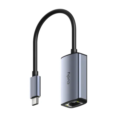 Cudy USB-C to Ethernet Adapter UE10C - Router - 1 Gbps, USB Type-C, RJ-45, Male, Grey, Silver, Activity, Link, China