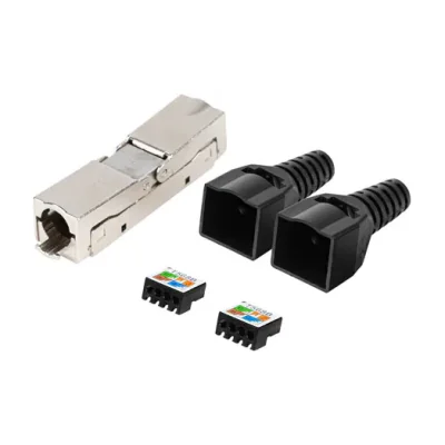 Cuplă RJ45 Lanberg 2x RJ-45 FTP Cat 6 Plug 8P8C, adaptor tool-less