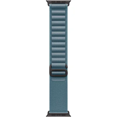 Curea Apple Alpine Loop pentru Apple Watch Ultra 49 mm, Light Blue, S, cataramă Black Titanium
