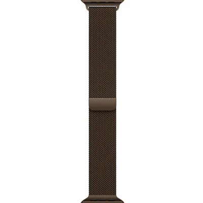 Curea Apple Milanese Loop 46 mm pentru Apple Watch 44/45/46/49 mm, Dark Bronze, M/L