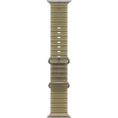 Curea Apple Ocean Band pentru Apple Watch Ultra 49 mm, Translucent Kelp, cataramă Natural Titanium
