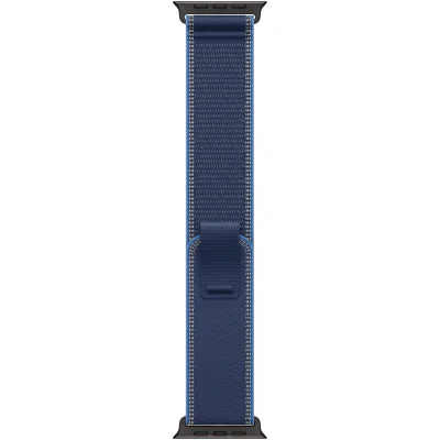 Curea Apple Trail Loop pentru Apple Watch Ultra 49 mm, Blue/Bright Blue, S/M, cataramă Black Titanium