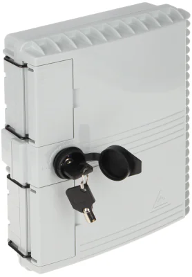 Cutie de distribuție fibră optică PPO-12, max. 2 cabluri de linie, max. 1 casetă de splice