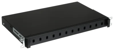 Cutie de distribuție fibră optică STALFLEX TFSP-19-1U-12S-SC-B, 19", 1 U, 12 x SC simplex