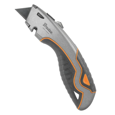 Cuțit pliabil cu lamă trapezoidală BRADAS DIY-KN190204/B, lamă 60 mm x 19 mm