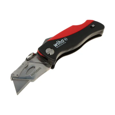 Cuțit pliabil cu lamă trapezoidală Wiha WH-KNIFE/45425, lamă 60 mm x 20 mm