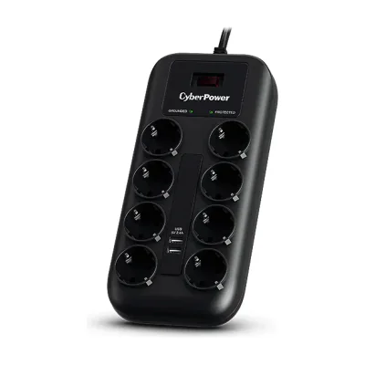 CyberPower P0820SUF0-DE, 1050 J, 8 AC outlet(s), Type F, 200 - 250 V, 50 - 60 Hz, 10 A