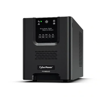 CYBERPOWER PR1000ELCD Line-Interactive 1000VA/900W Sinewave AVR LCD Output IEC RS232 USB HID EPO SNMP EnergyStar